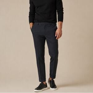 MR TURK Men's Blue Houndstooth Trouser Pants flat front Size 32